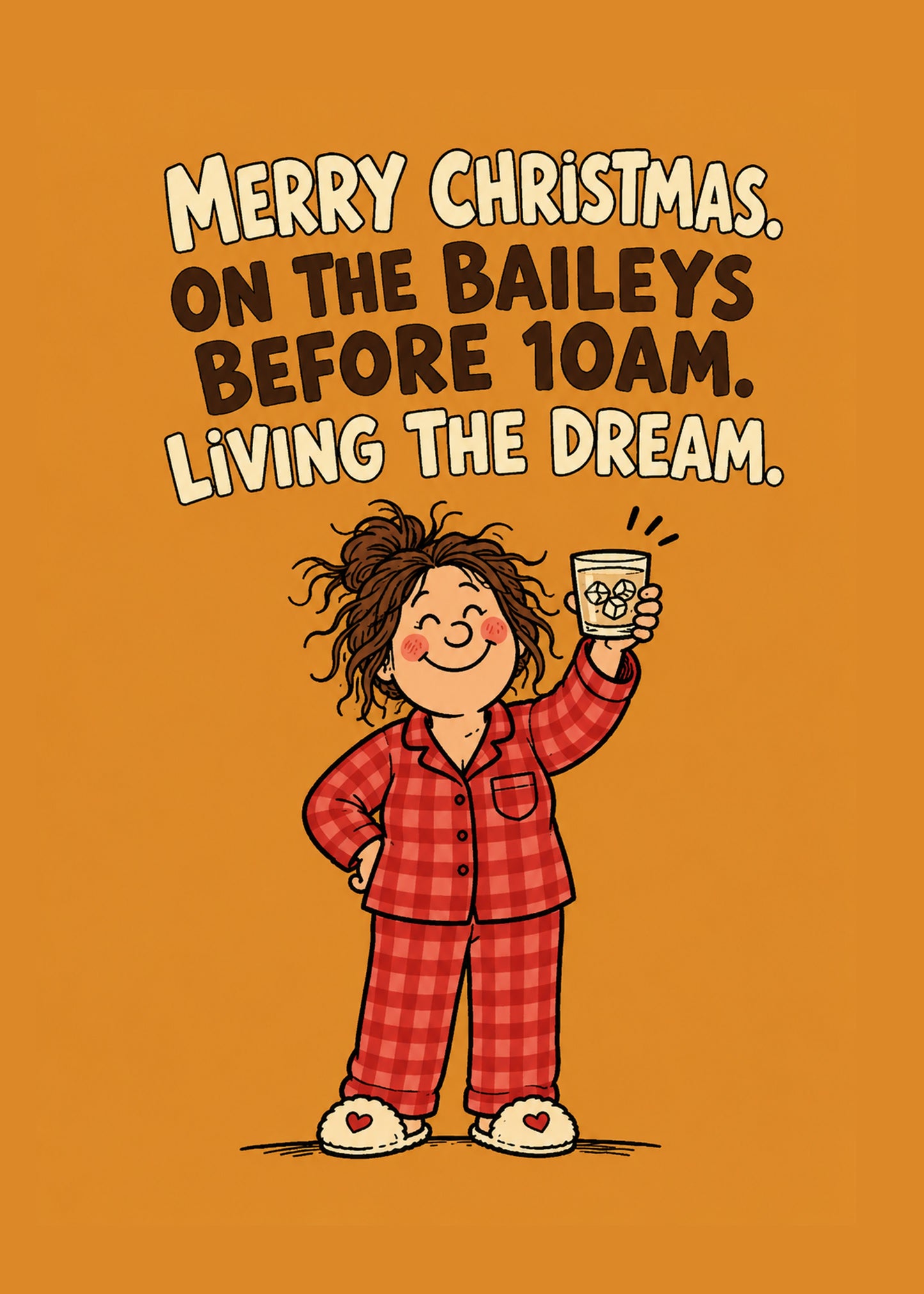 Funny Christmas card with Baileys Before 10am text, by Gigglz