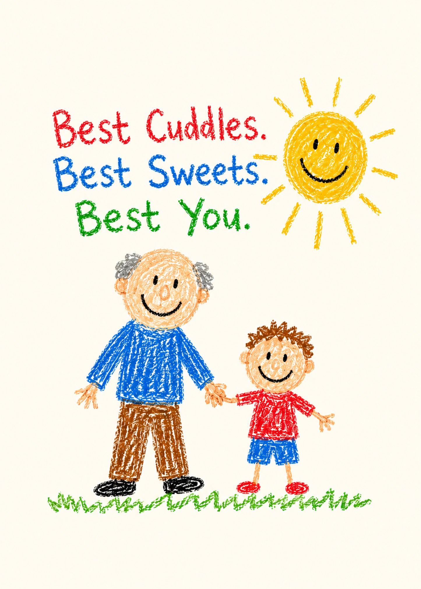 Funny Grandparents Day card with Best Cuddles text, by Gigglz