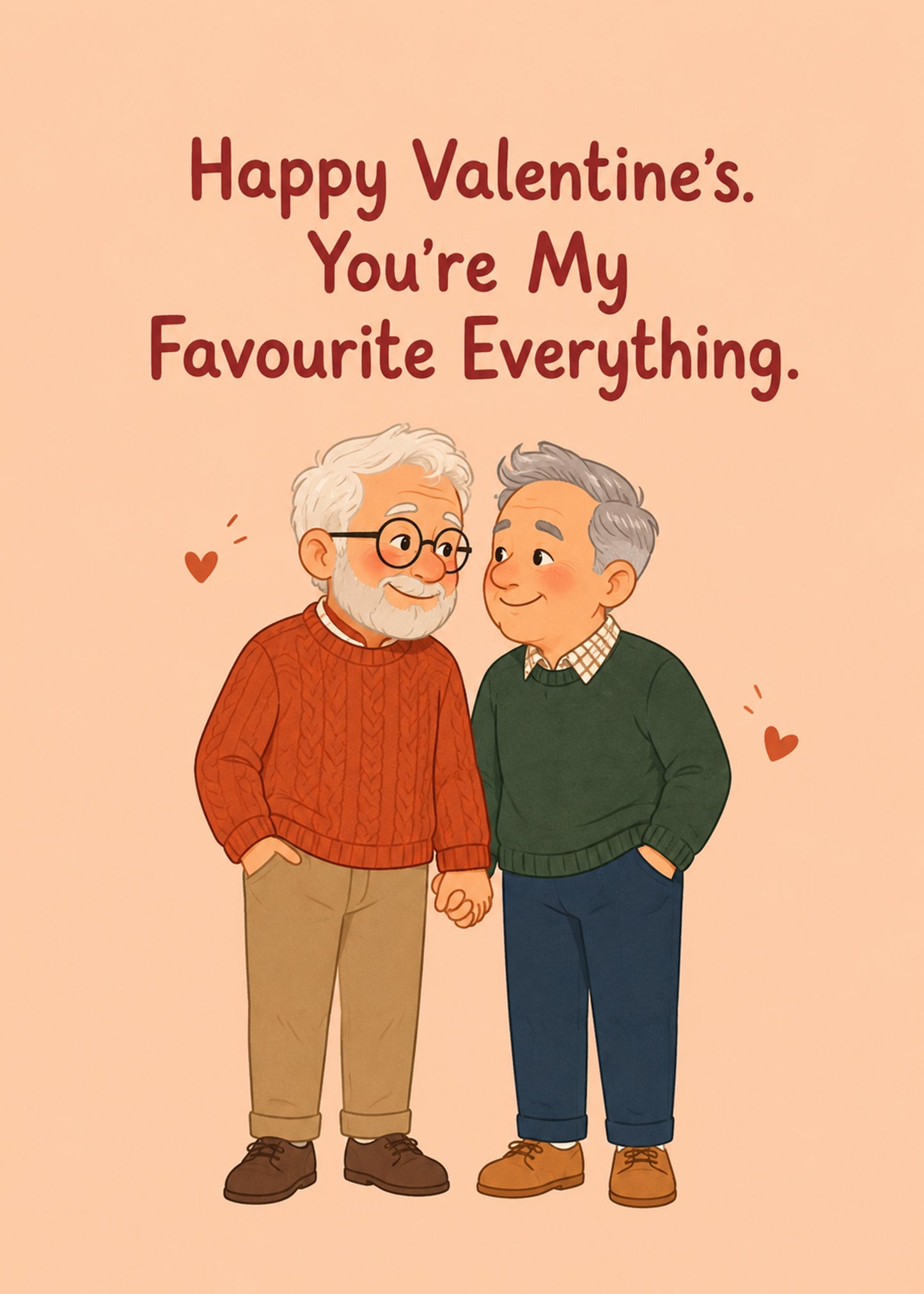 Cute Valentine's card with You're My Favourite Everything text, by Gigglz