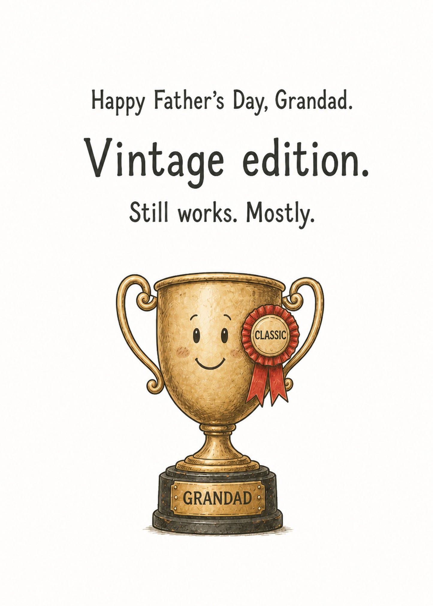 Grandad Father's Day funny father's day card by Gigglz