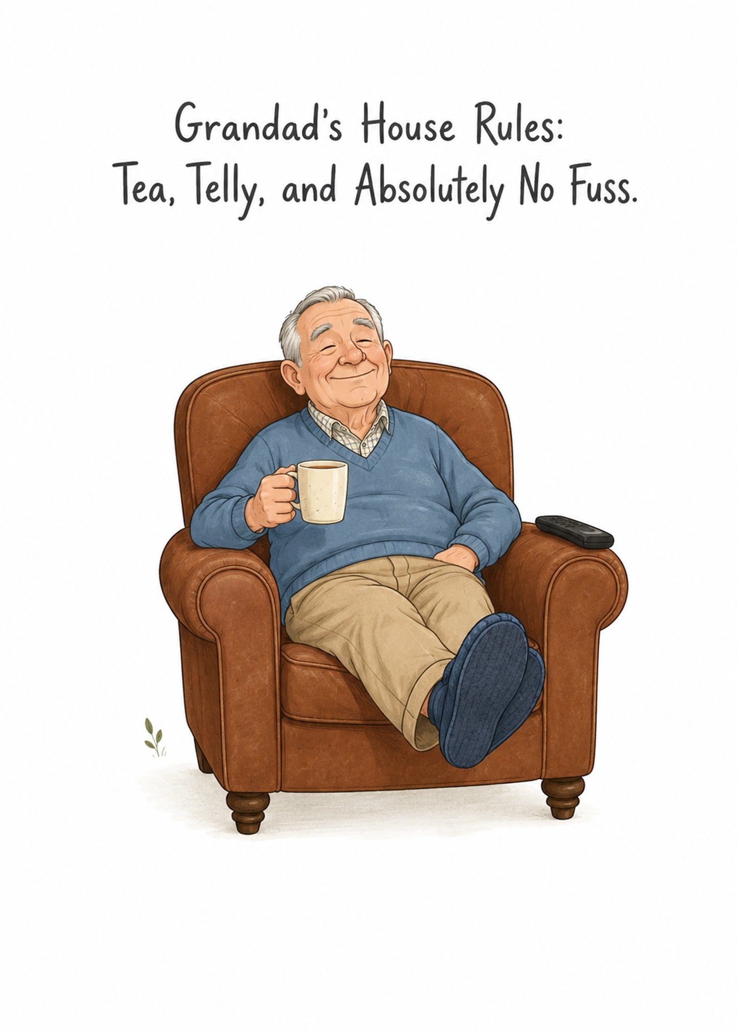 Funny Grandparents Day card with Tea text, by Gigglz