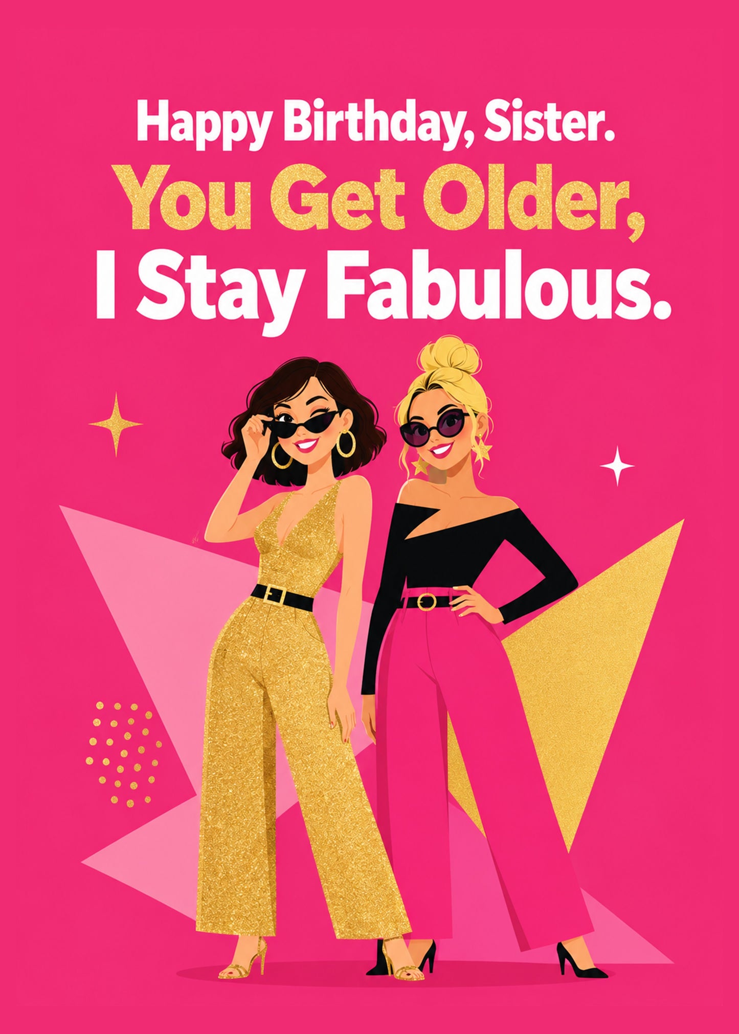 Funny birthday card with You Get Older text, by Gigglz