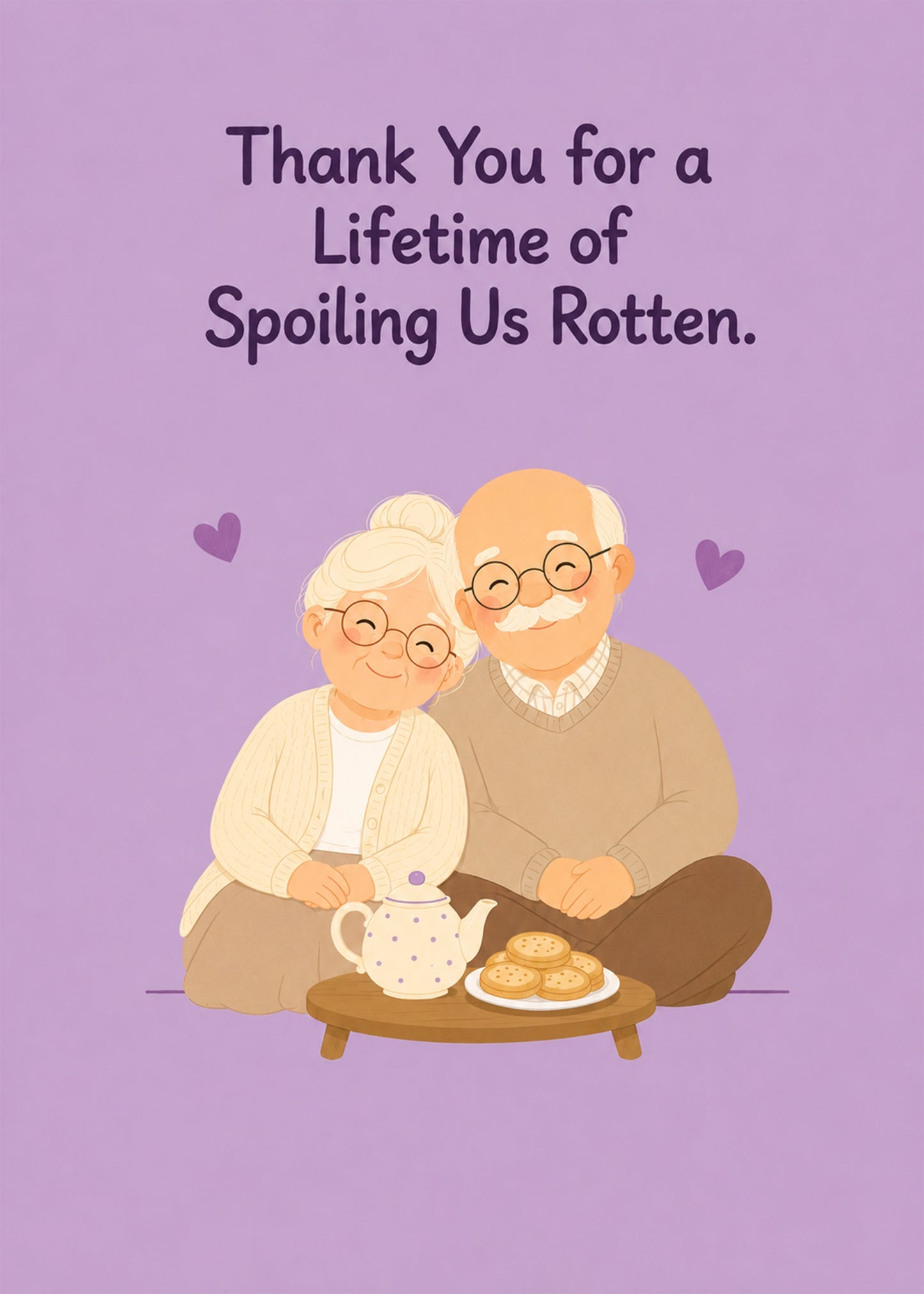 Funny Grandparents Day card with A Lifetime of Spoiling text, by Gigglz
