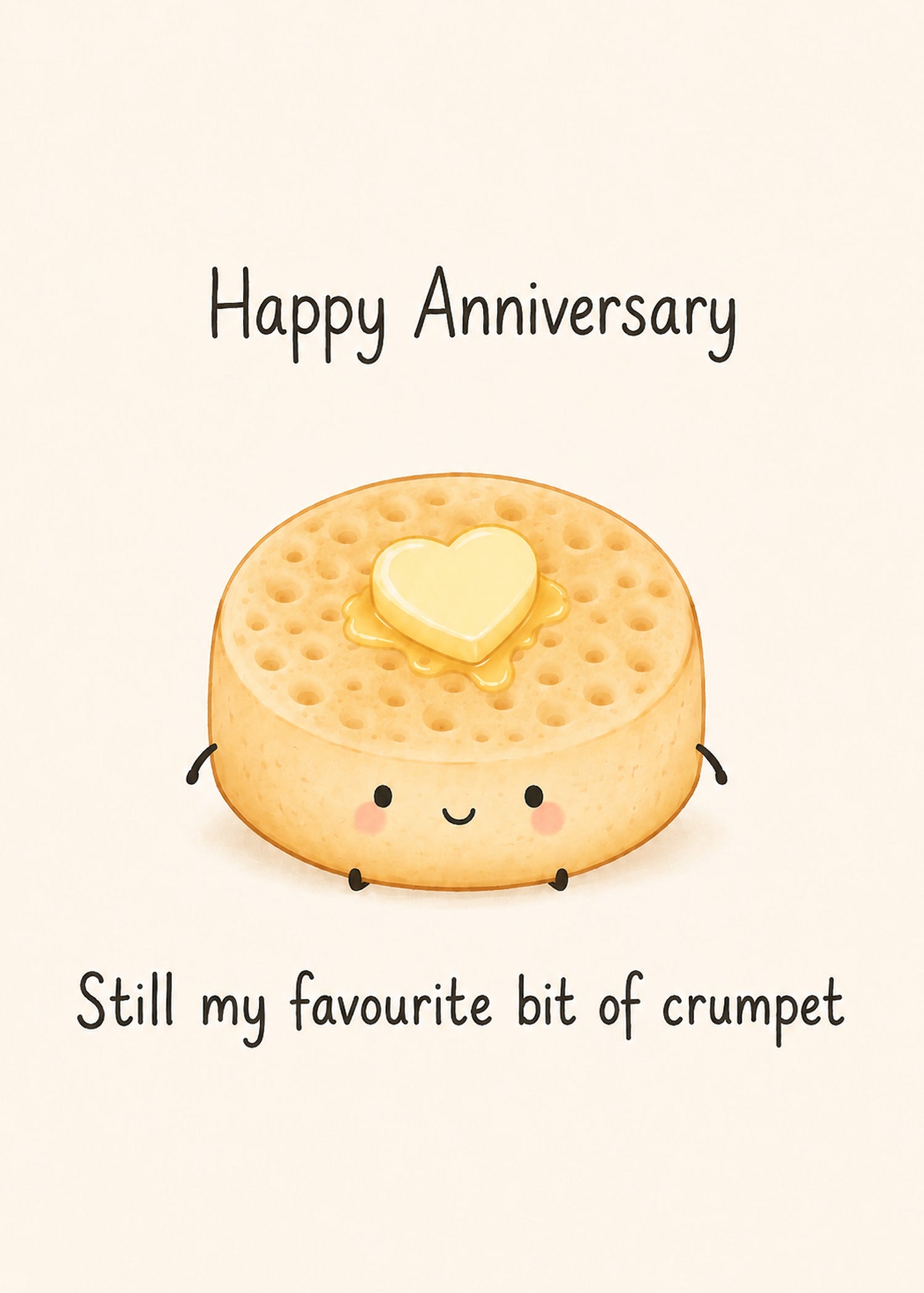 Anniversary Crumpet cheeky anniversary card by Gigglz