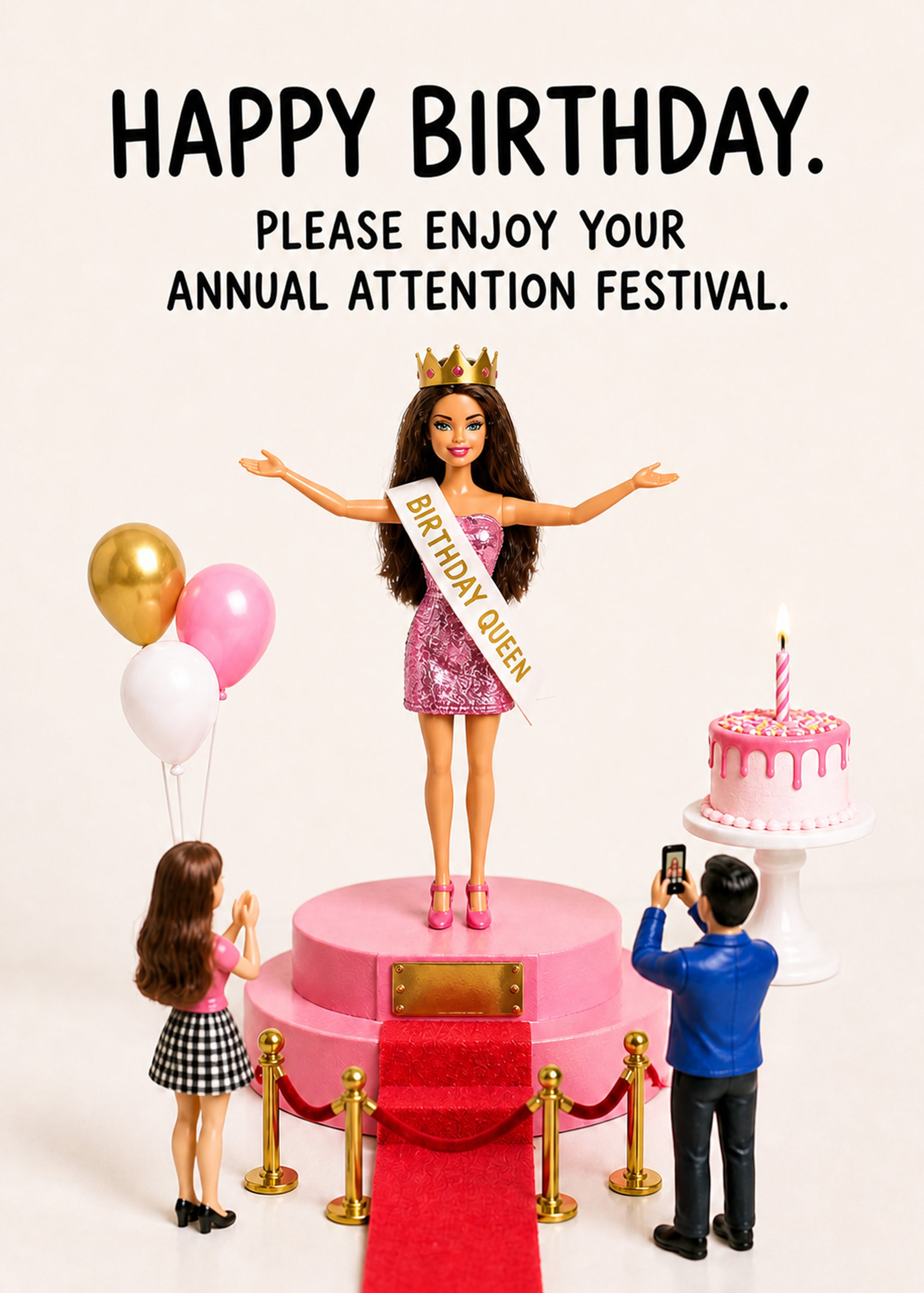 Annual Attention funny birthday card by Gigglz