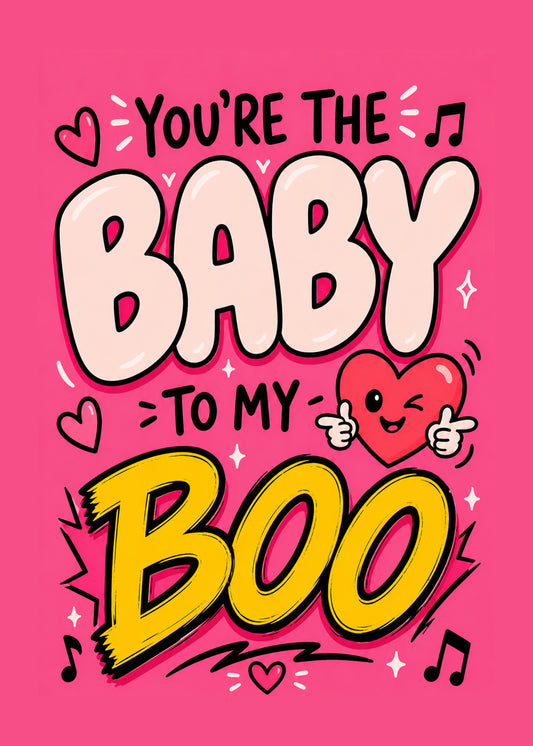 Baby Boo funny new baby card by Gigglz