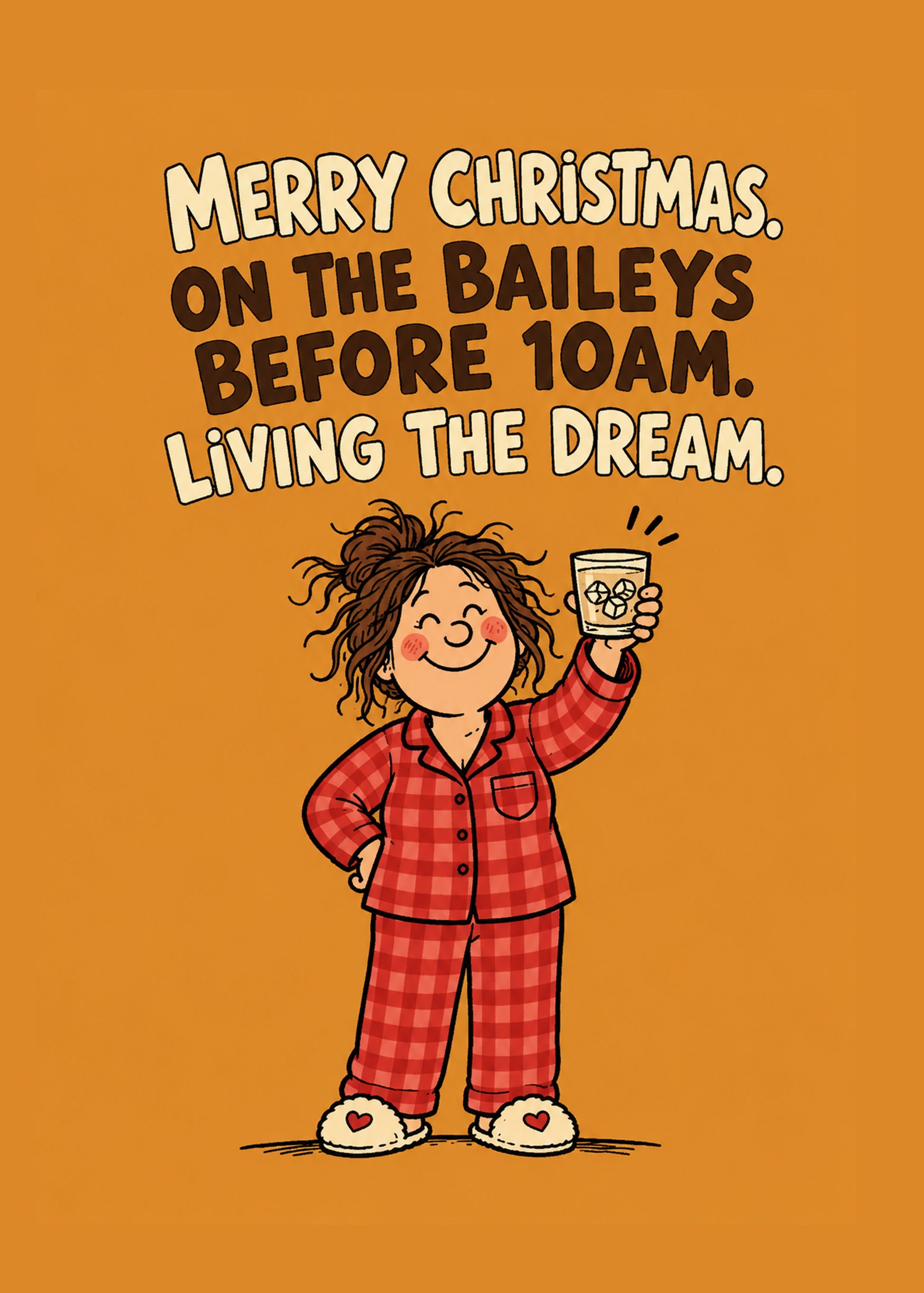 Funny Christmas card with Baileys Before 10am text, by Gigglz