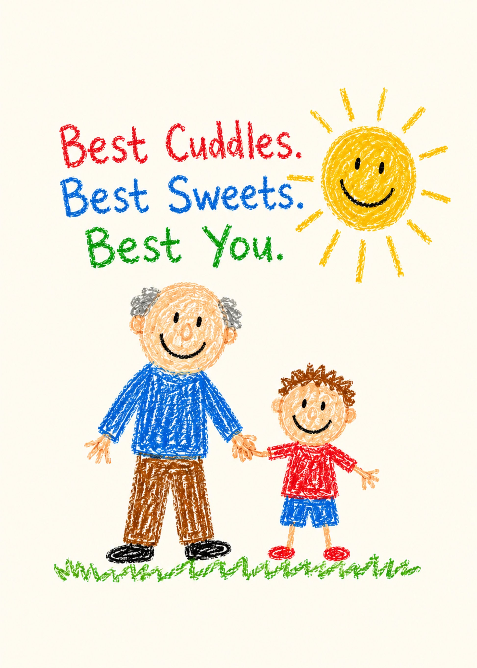 Funny Grandparents Day card with Best Cuddles text, by Gigglz