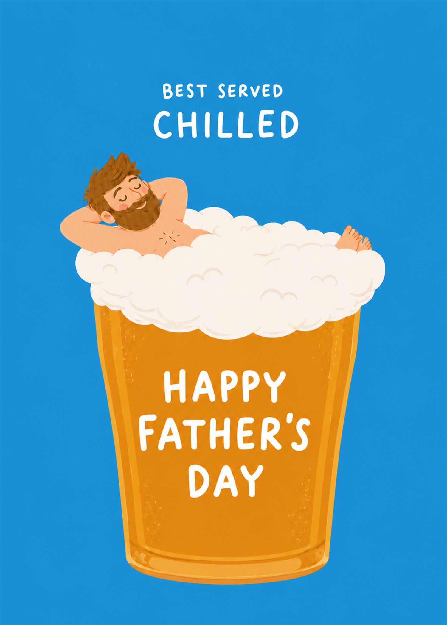 Best Served Chilled funny greeting card by Gigglz