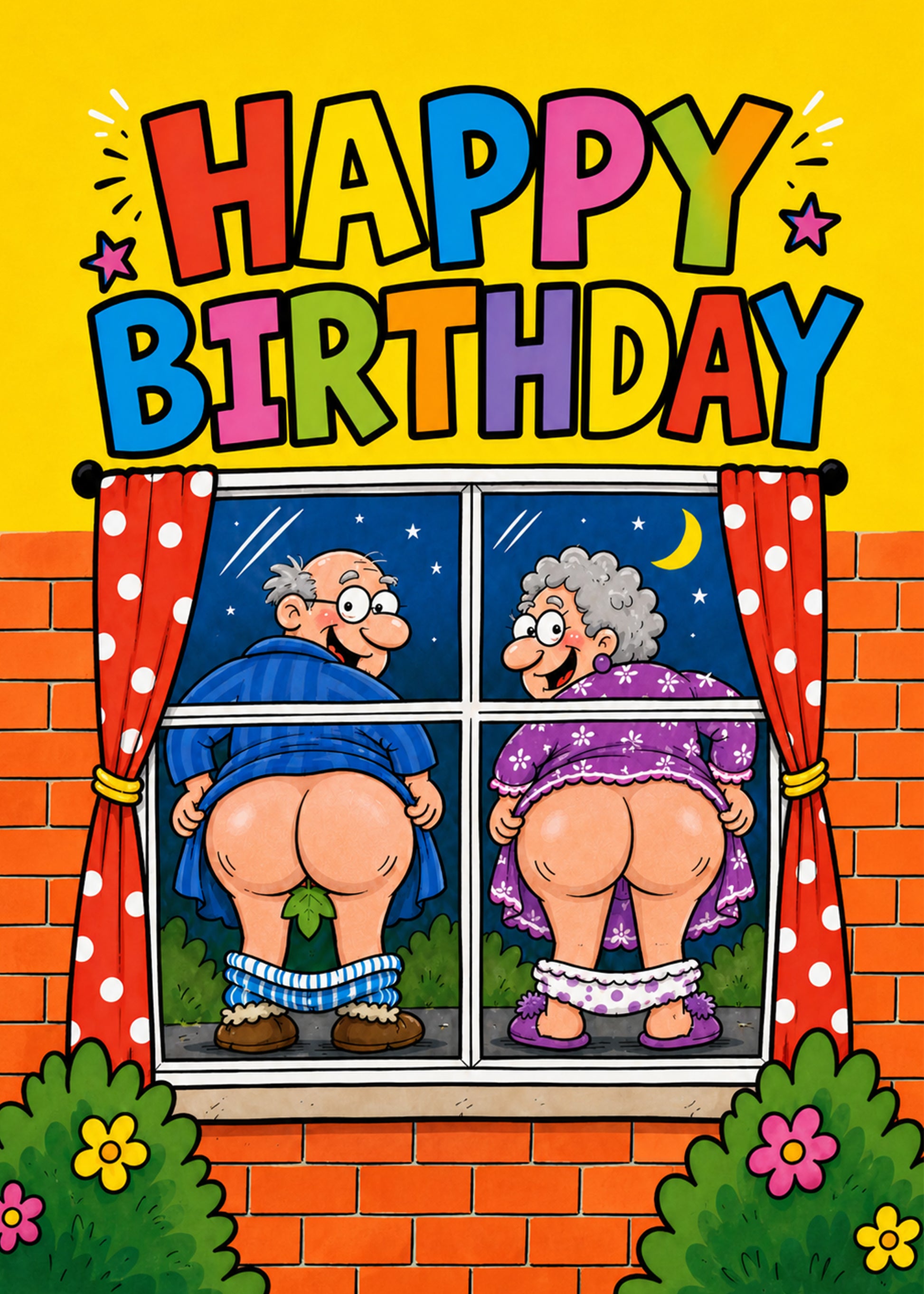 Birthday Moon funny birthday card by Gigglz