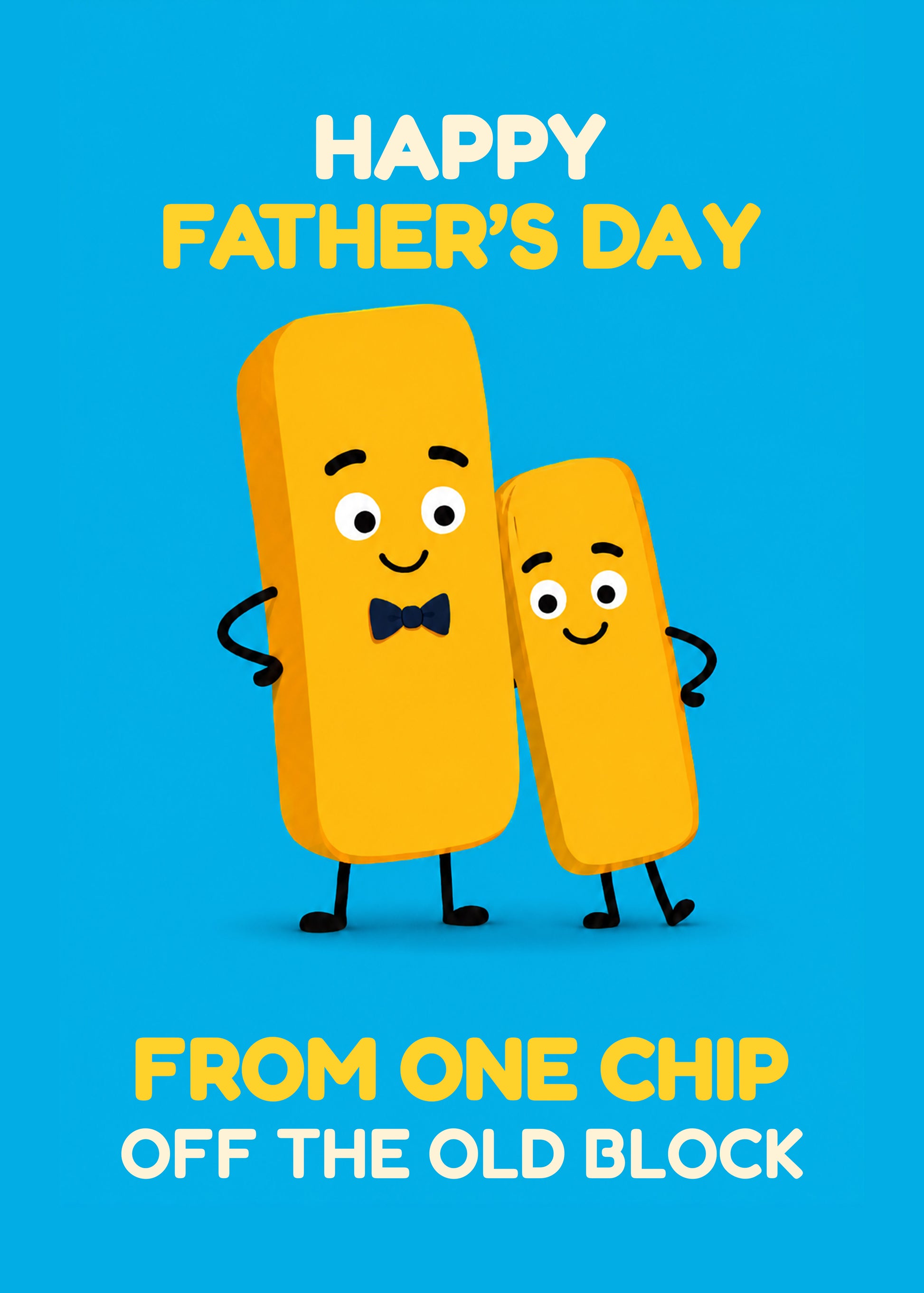 Chip Off The Old Block funny Father's Day card by Gigglz