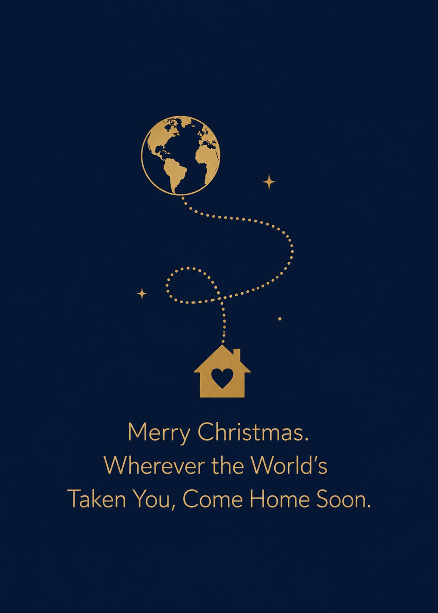 Funny Christmas card with Come Home Soon text, by Gigglz