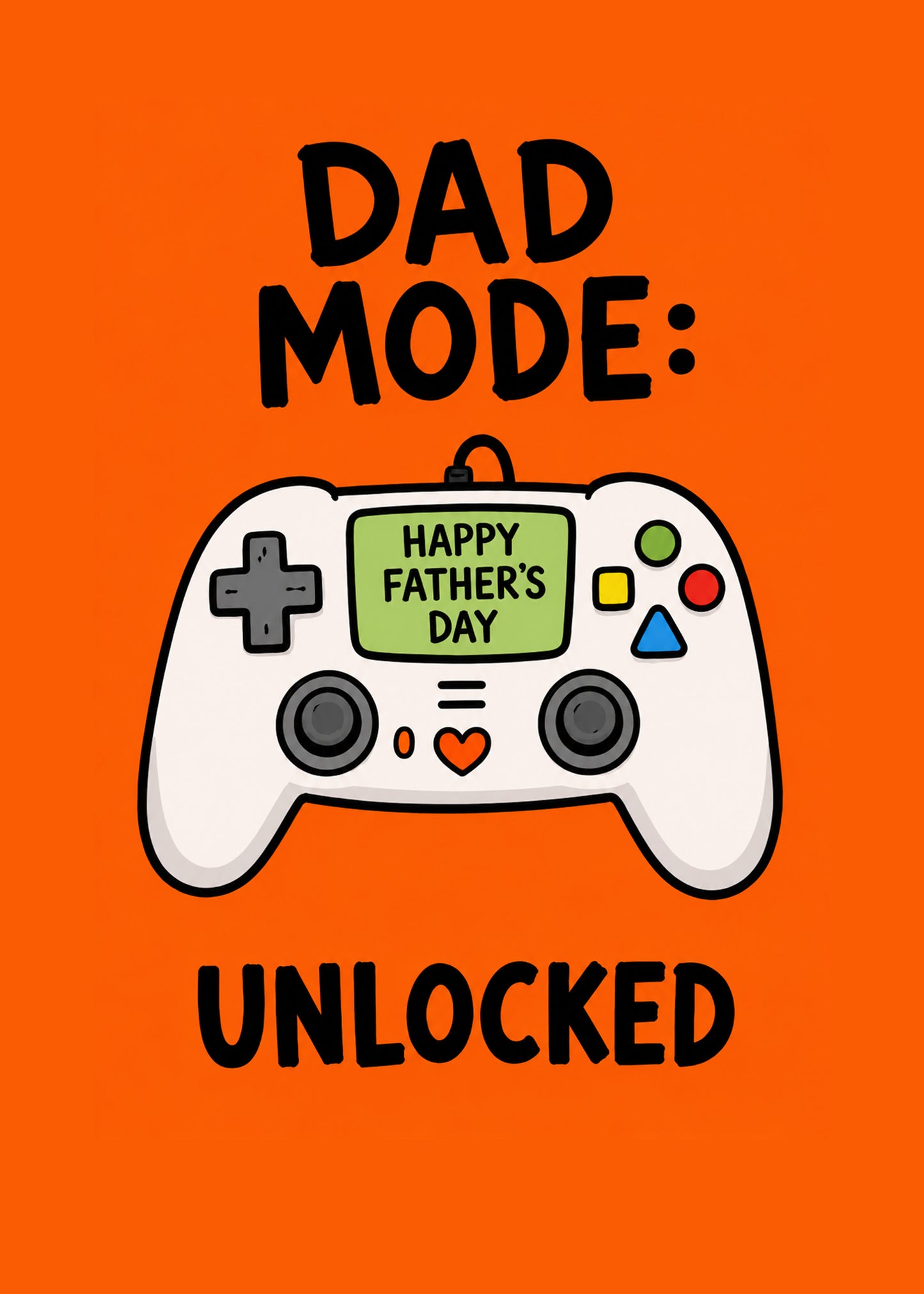 Dad Mode Unlocked funny gaming Father's Day card by Gigglz