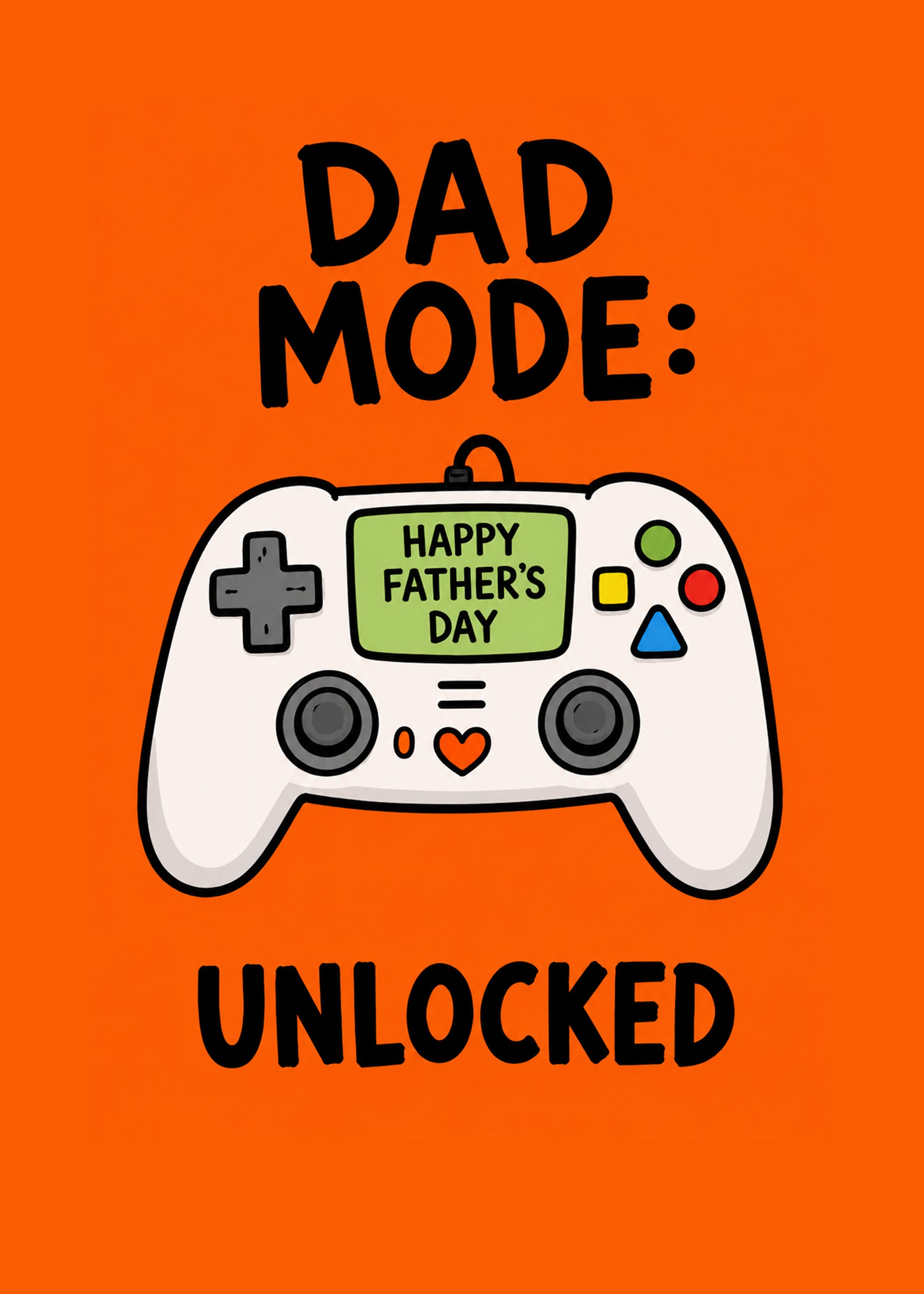 Dad Mode Unlocked funny gaming Father's Day card by Gigglz