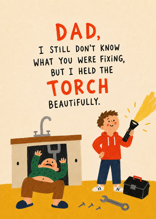 DIY Dad funny Father's Day card by Gigglz