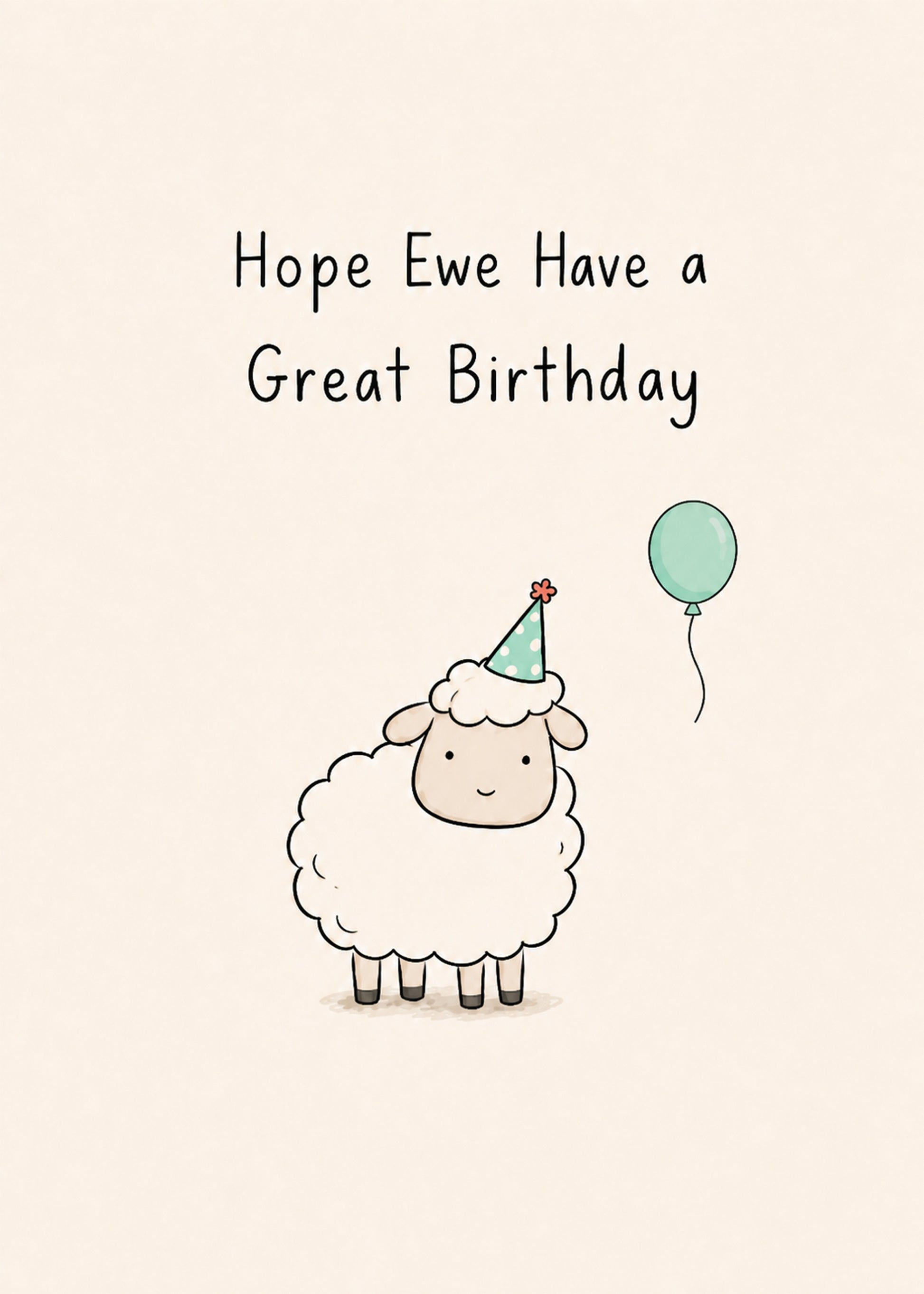 Ewe Birthday funny birthday card by Gigglz