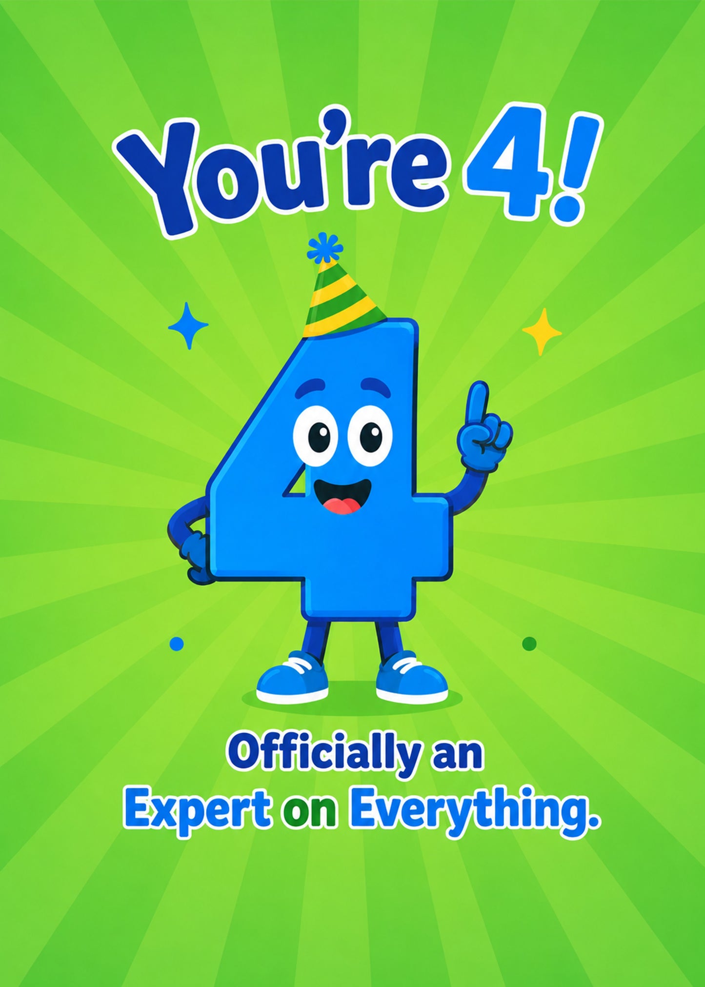 Funny birthday card with Expert on Everything text, by Gigglz