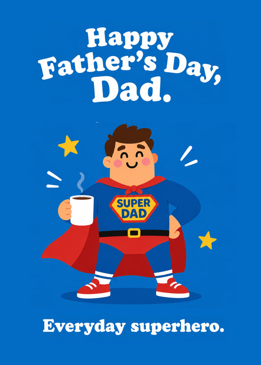 Father's Day Superdad funny father's day card by Gigglz