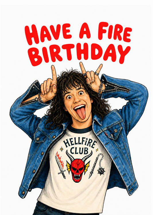Fire Birthday funny birthday card by Gigglz