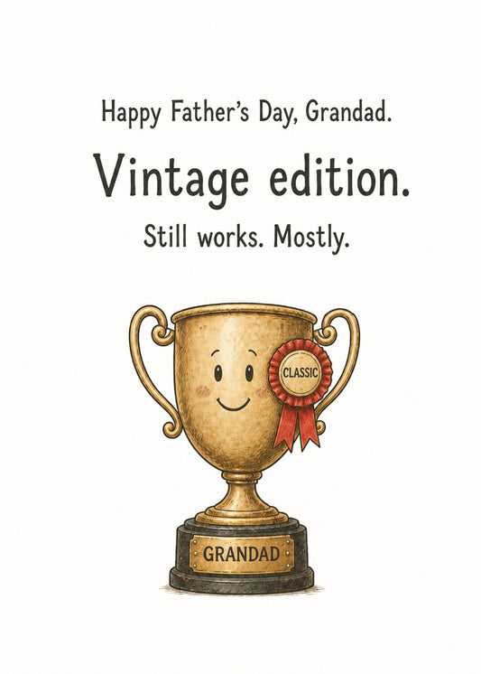 Grandad Father's Day funny father's day card by Gigglz