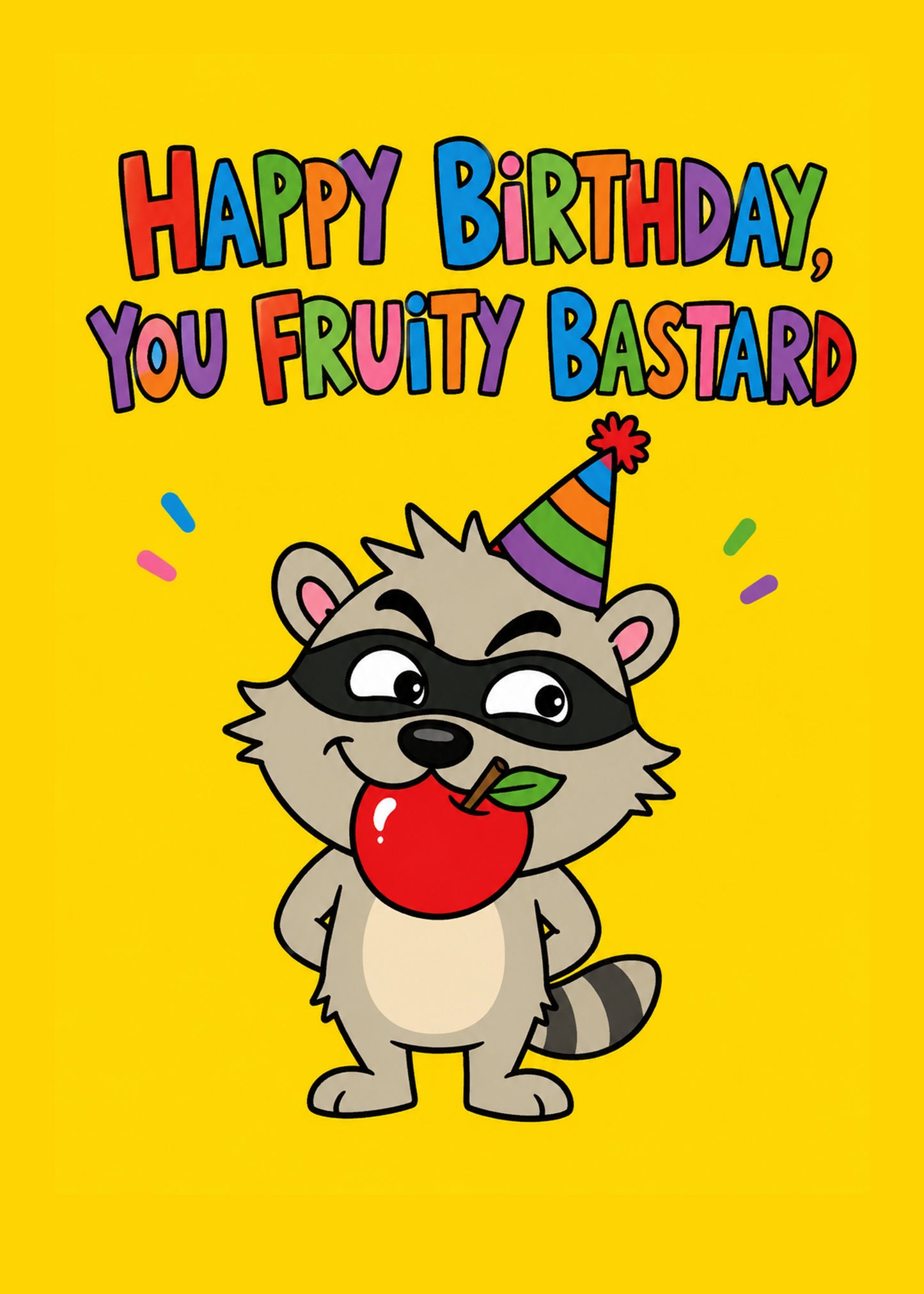 Funny birthday card with Happy Birthday text, by Gigglz