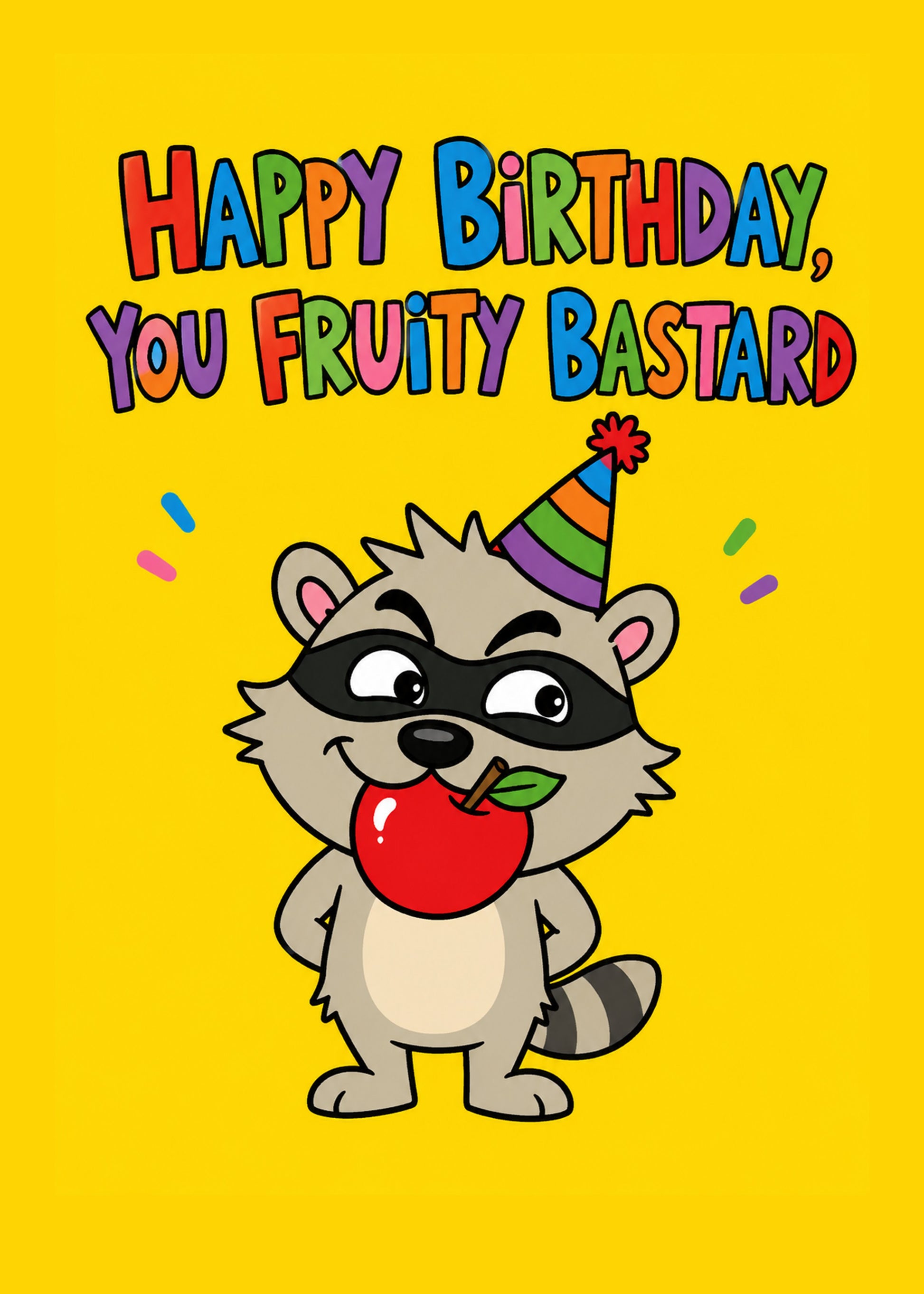Funny birthday card with Happy Birthday text, by Gigglz