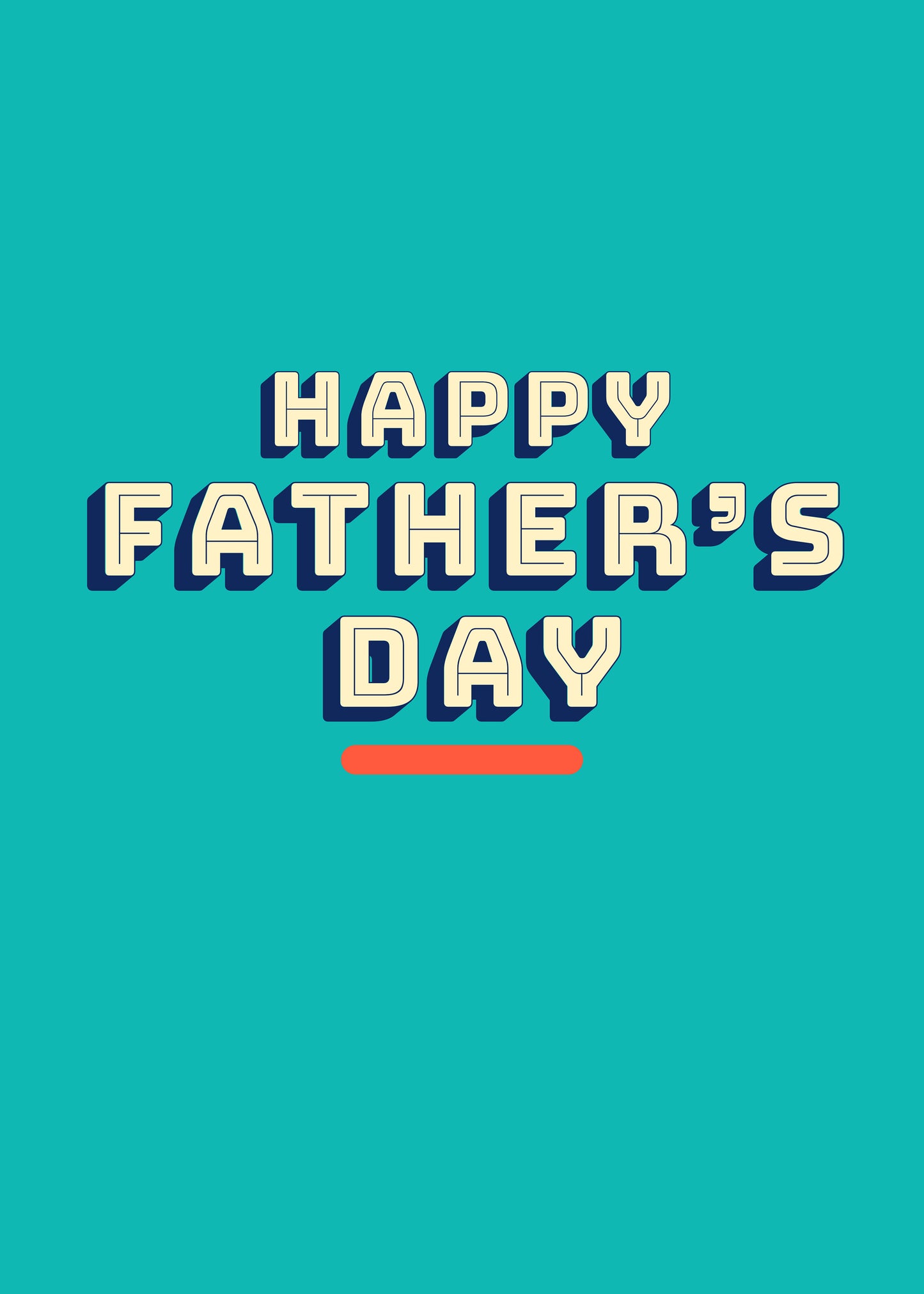 Happy Father's Day bright retro typographic card by Gigglz