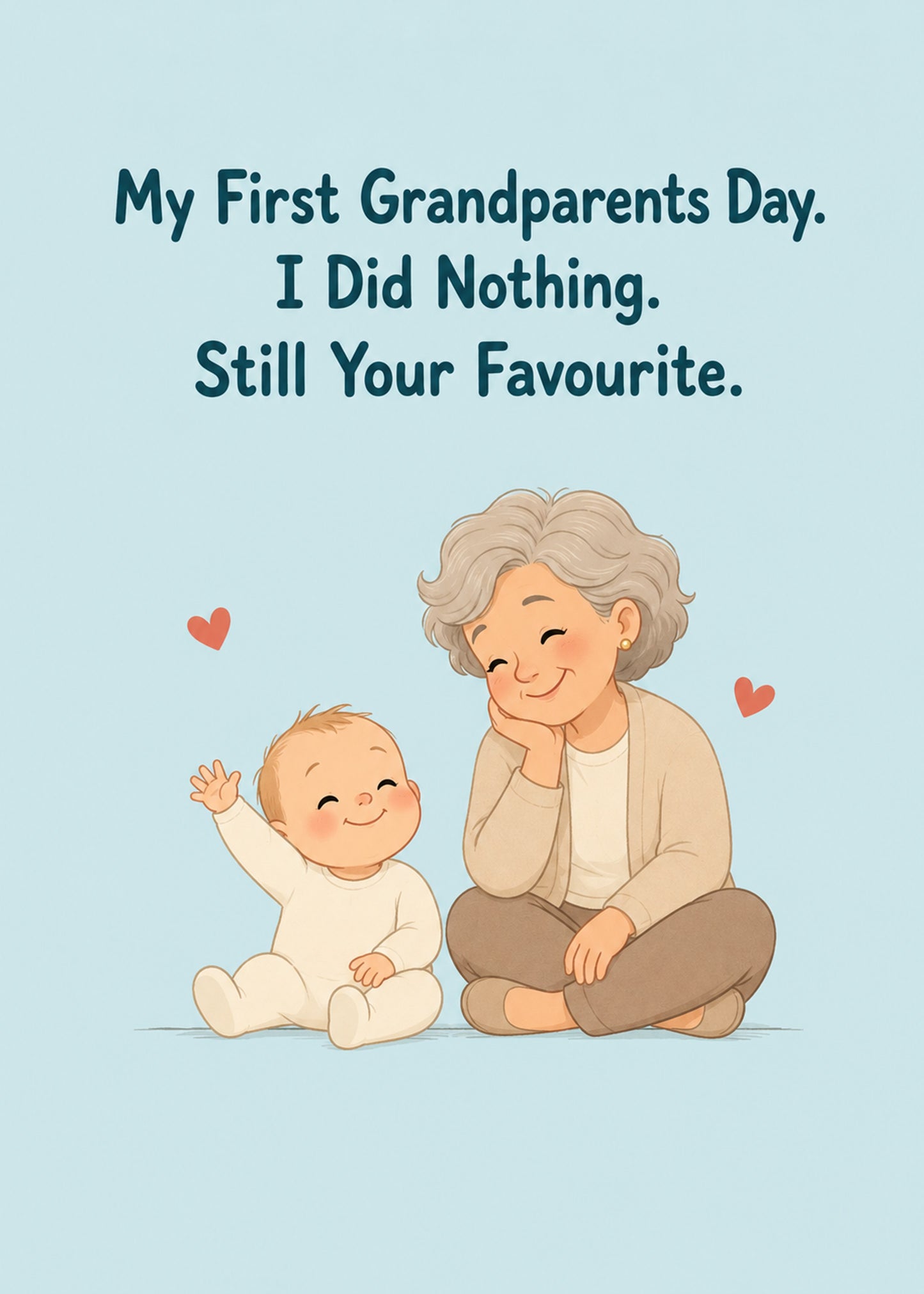 Funny Grandparents Day card with I Did Nothing text, by Gigglz