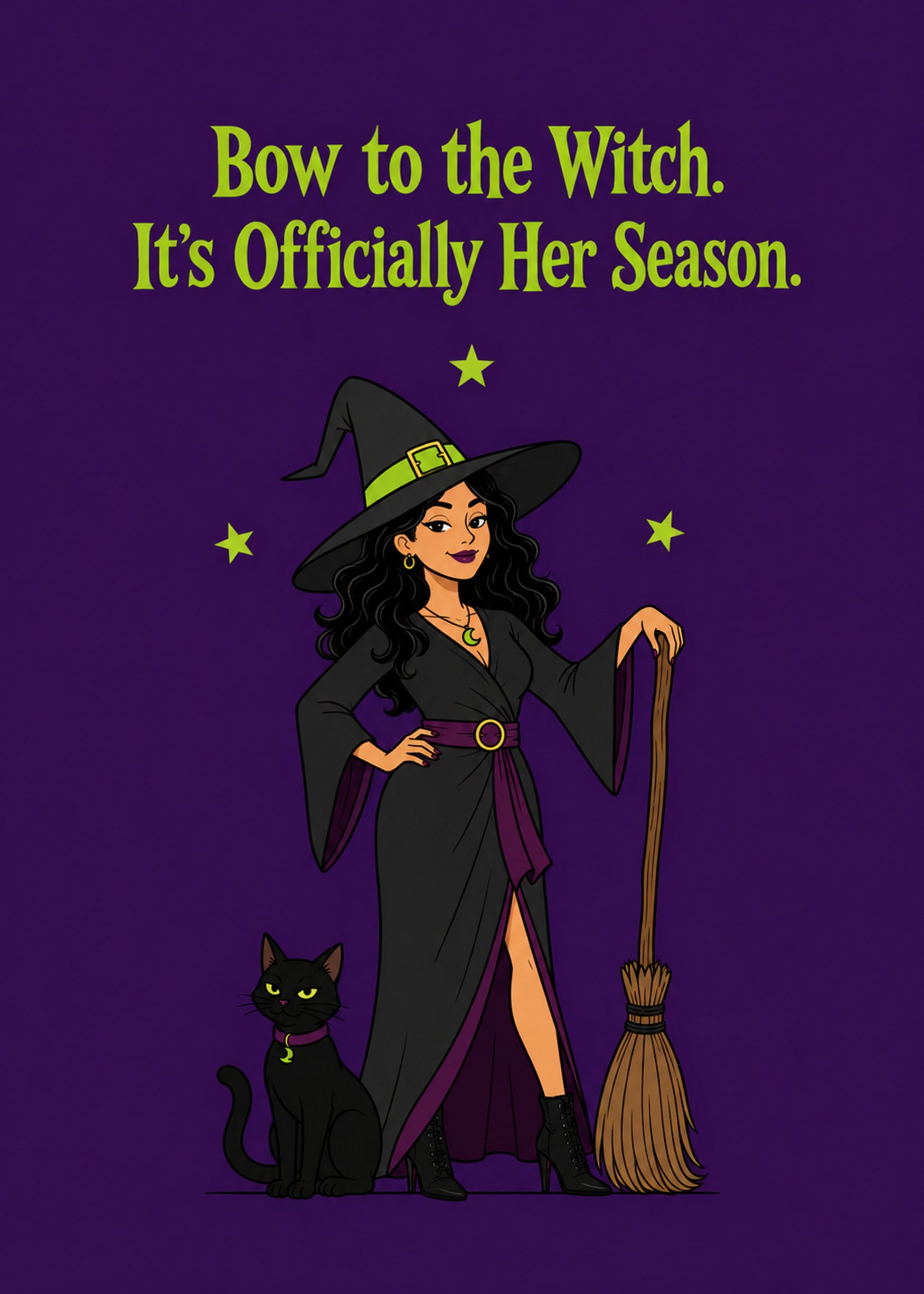 Funny Halloween card with It's Her Season text, by Gigglz