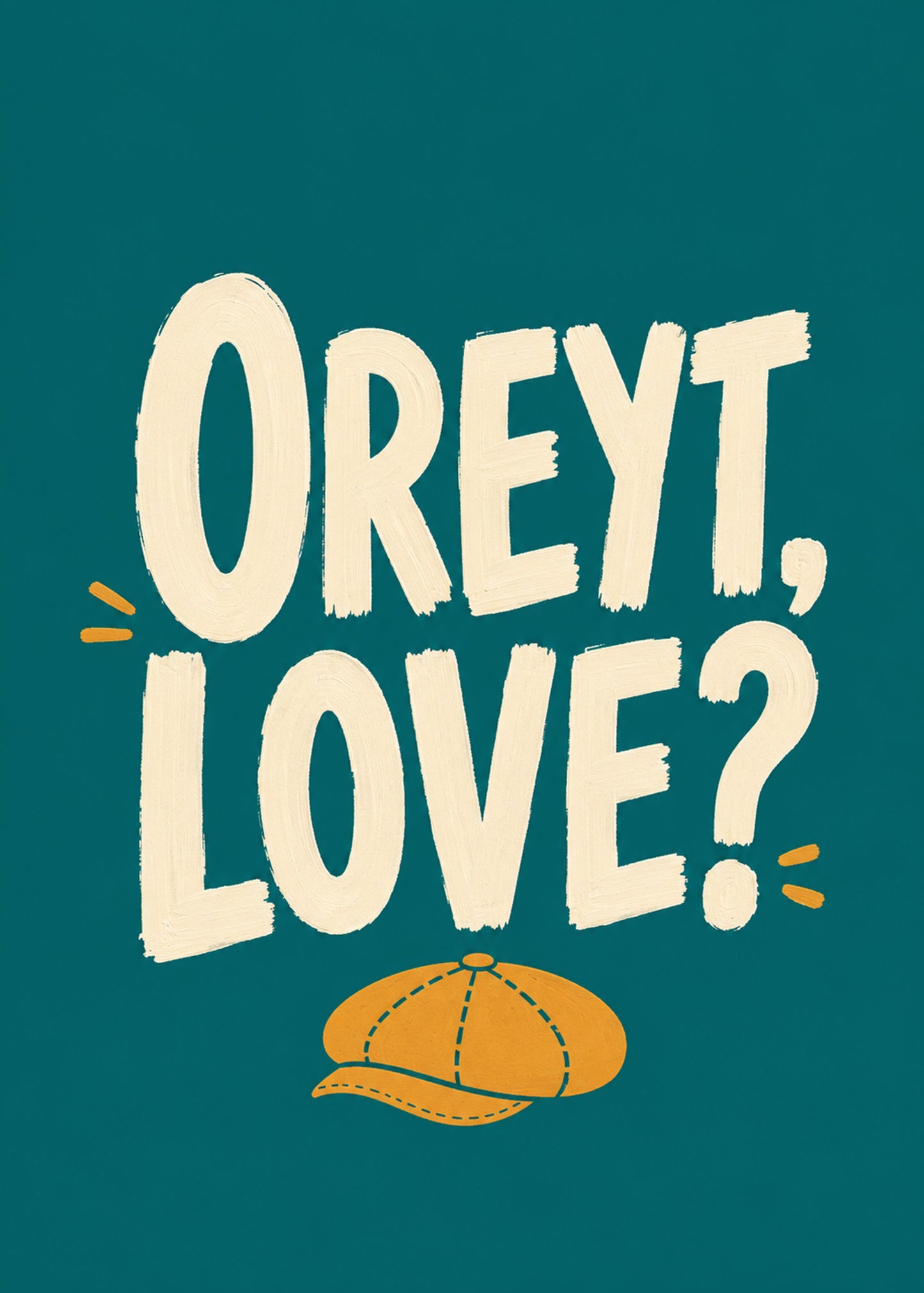 Funny birthday card with Oreyt text, by Gigglz