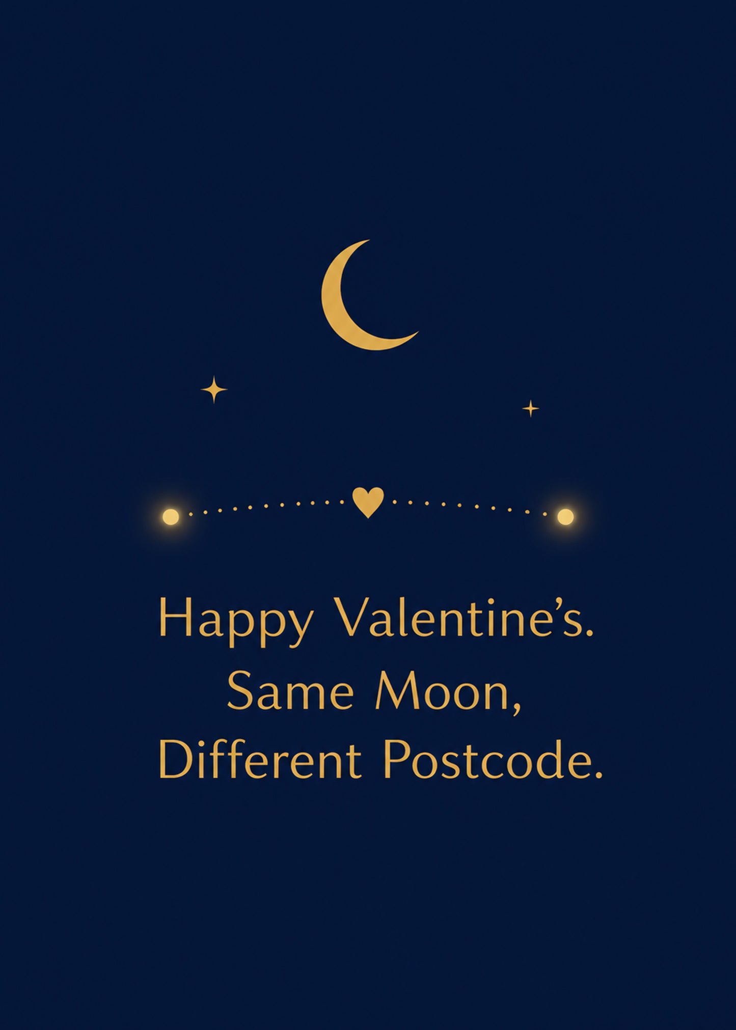 Heartwarming Valentine's card with Same Moon text, by Gigglz