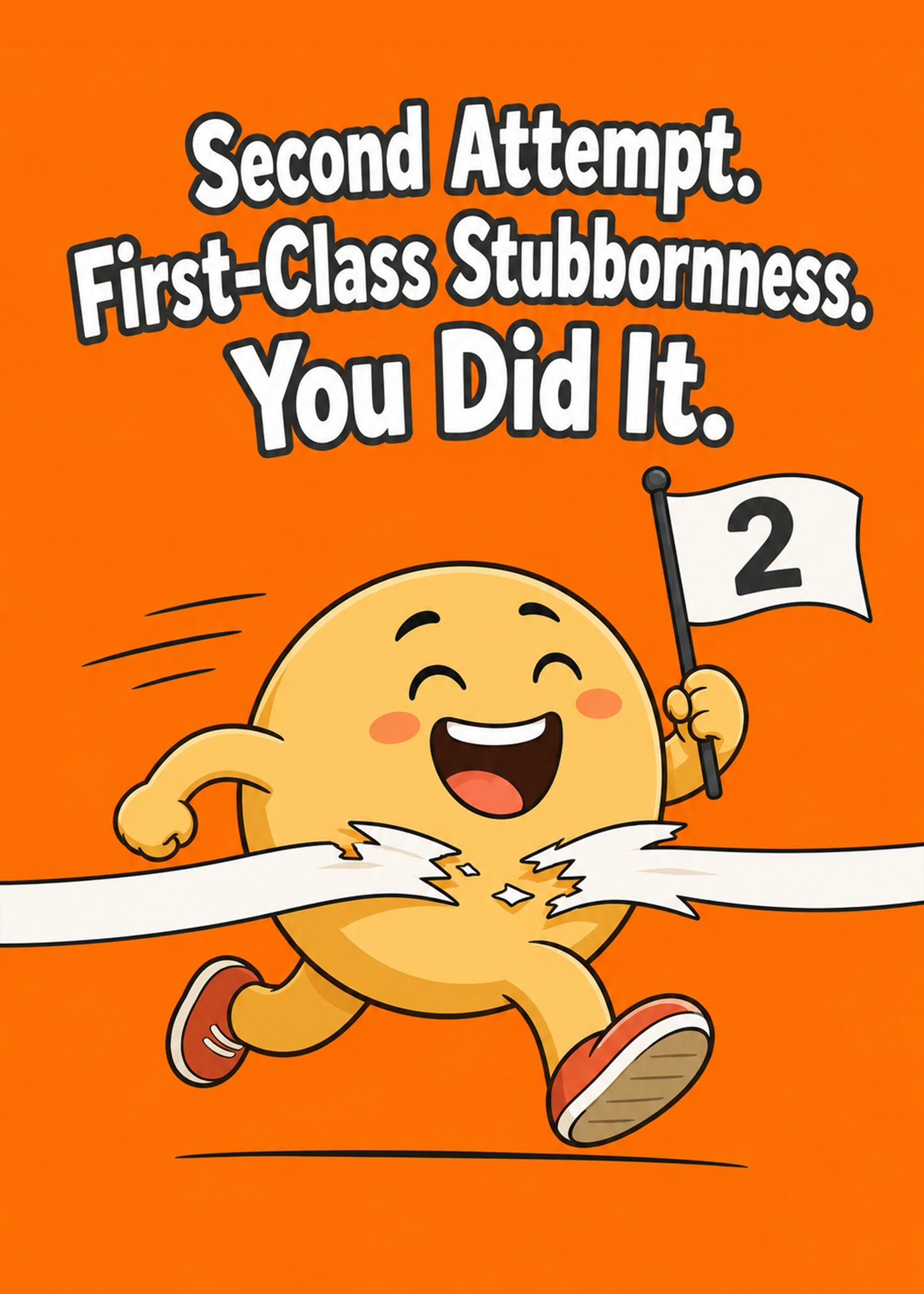 Funny congratulations card with Second Time text, by Gigglz