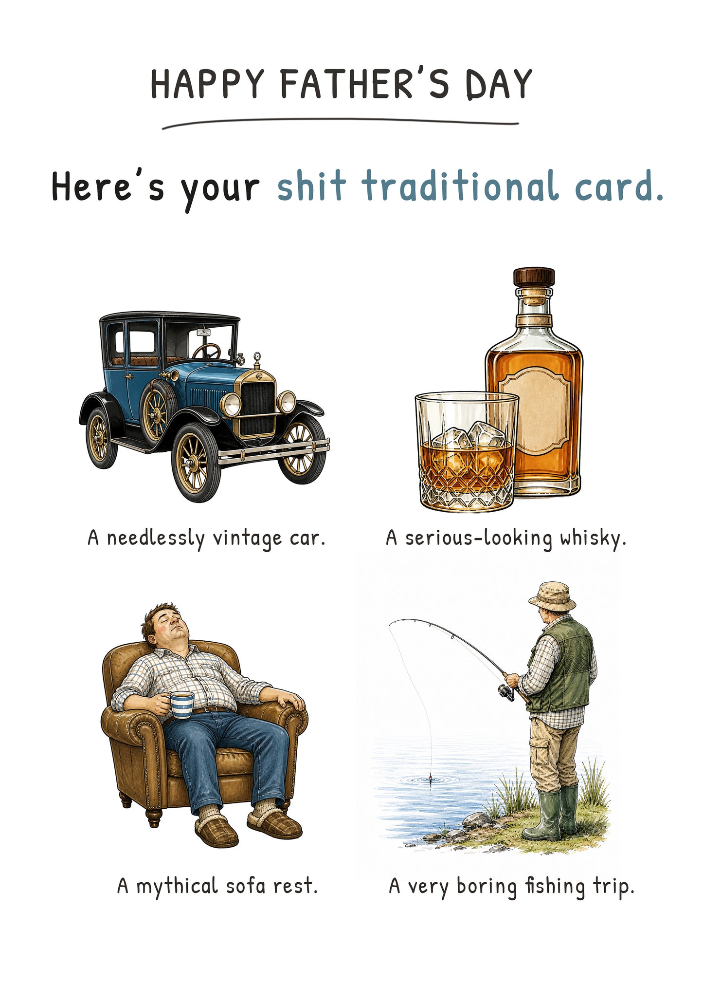 Shit Father's Day rude father's day card by Gigglz