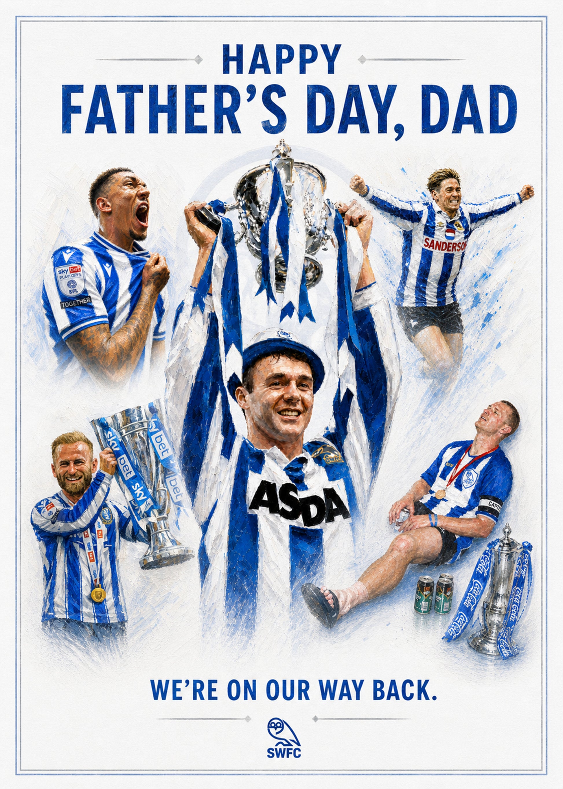 SWFC Father's Day funny father's day card by Gigglz