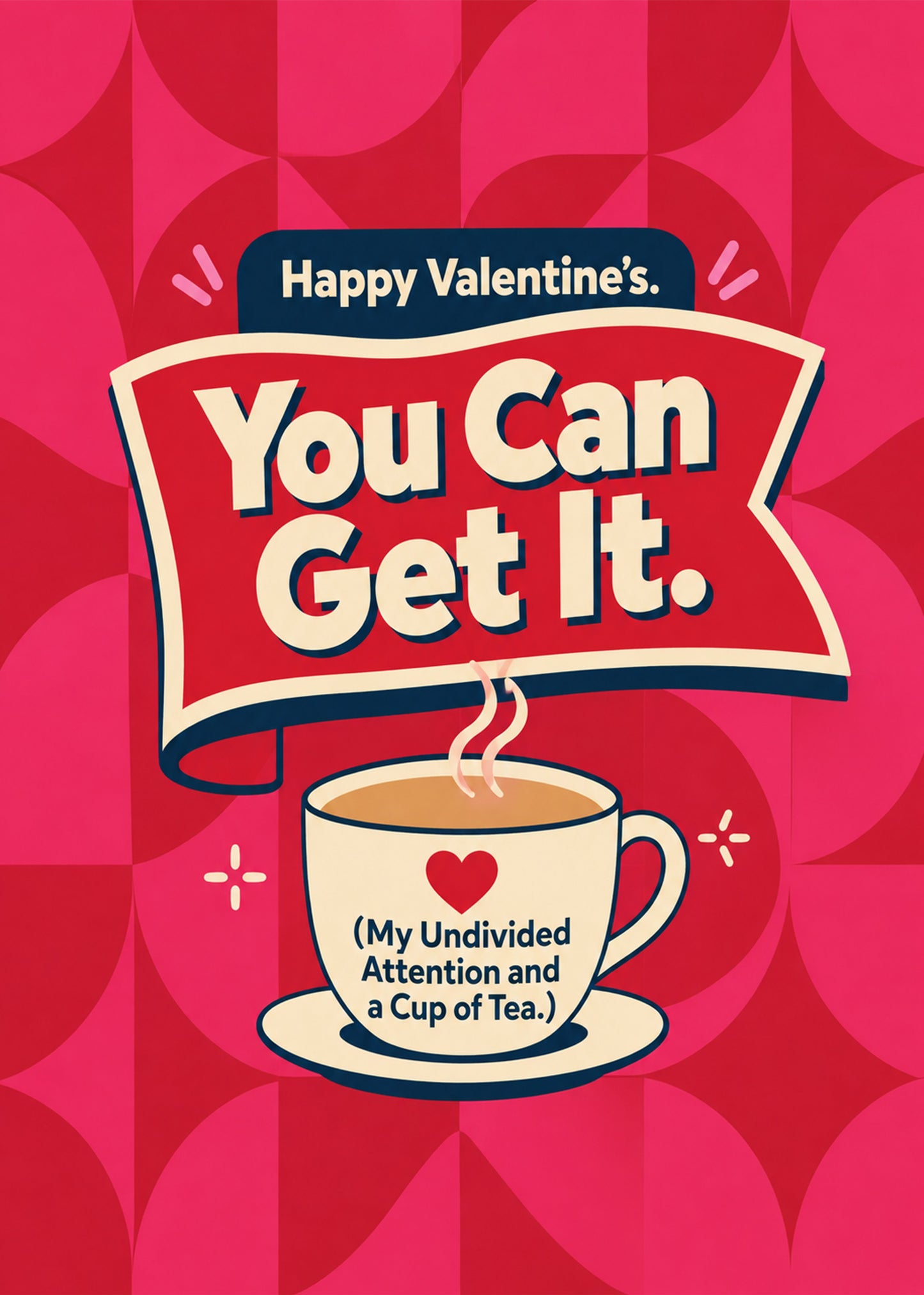 Funny Valentine's card showing bold cheeky type, by Gigglz