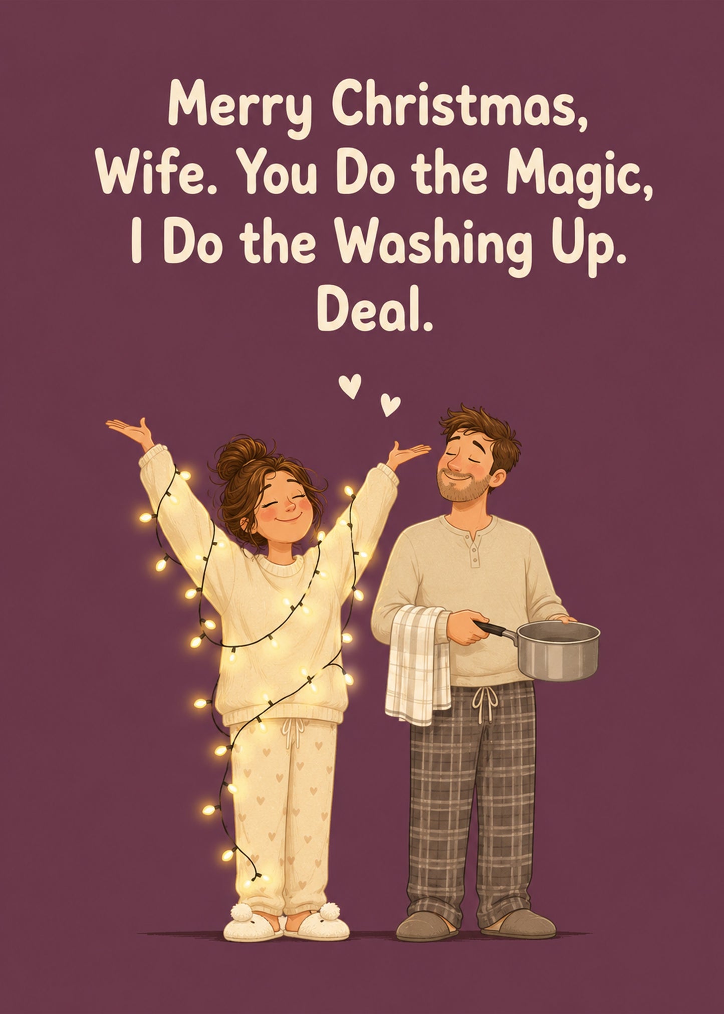 Funny Christmas card with You Do the Magic text, by Gigglz