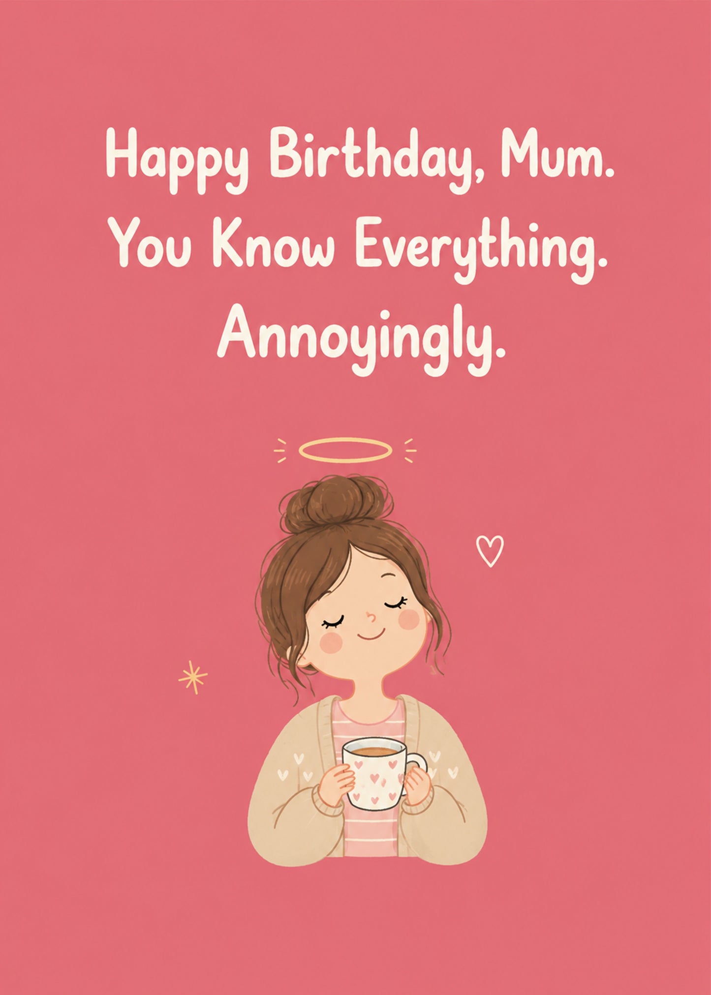 Funny birthday card with You Know Everything text, by Gigglz