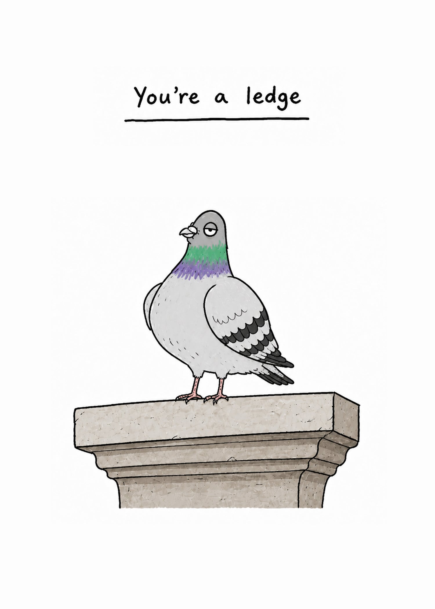 You're a Ledge funny thank you card by Gigglz
