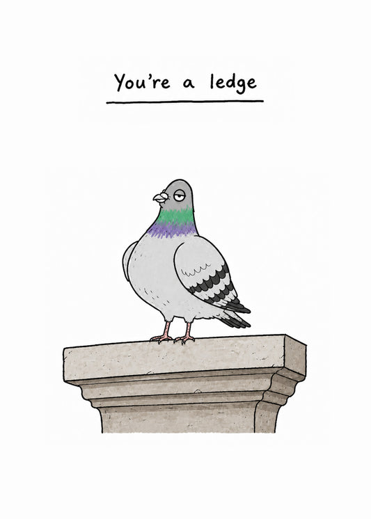 You're a Ledge funny thank you card by Gigglz